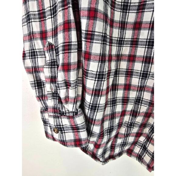 Chaps Plaid XL Long Sleeve Shirt Button Down Red Black - Picture 8 of 9